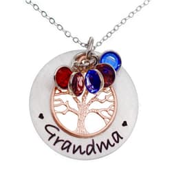Love It Personalized Personalized Family Tree Grandma or Mom Necklace, Custom Grandmother's Mother Birthstone Generations Jewelry, Gift for Nana