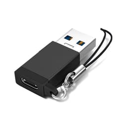 Rirsoasy Adapter USB to USB C 3.1, 5Gbps USB Type C Female to USB A Male Adapter Compatible withPC, Laptop, Charger, iPad Mini/Air, Galaxy S23 S21 S22，USB Hub, Flash Drive (Black)