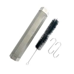 SHOWERORO 12 Wood Pellets BBQ Grilling Cleaning Brush Gas BBQ Cleaner Brush Barbecue Cleaner Brush Eletric Grill BBQ Hexagonal Outdoor Grills Tube Electric Accessories
