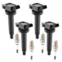 AUTOKAY UF333 UF494 Ignition Coil & Iridium Spark Plug Compatible with Toyota Camry Corolla RAV4 Solara Matrix Highlander Lexus HS250h Scion xB TC C1330, Set of 4