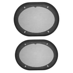uxcell Speaker Grill Cover 5.94X8.27inch Mesh Decorative Square Subwoofer Guard Protector Black 2pcs