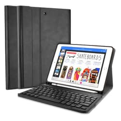 ProCase Keyboard Case for iPad 9.7 2018/2017, Slim Shell Lightweight Smart Cover with Magnetically Detachable Wireless Keyboard for Apple iPad 9.7 Inch –Black