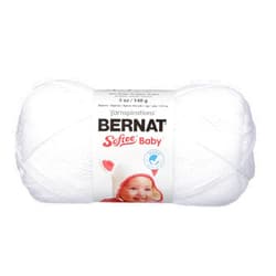 Bernat Softee Baby Yarn, 5 oz, White, 1 Ball