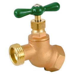 Eastman Heavy-Pattern Female No-Kink Hose Bibb, 3/4 Inch FIP Connection, Brass Plumbing Fitting, 48625