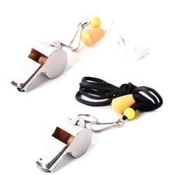 Runtasty [Voted No.1 Whistles] Premium Metal Whistle Pack of 2 with Adjustable & Removable Lanyard. Ideal for Survival, Teacher, Football/Basketball/Soccer Coach, Sports, Safety, Emergency or Protection!