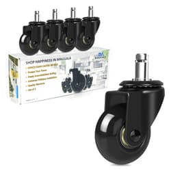 MALLLALA Office Chair Caster Wheels,2 Heavy Duty Desk Chair Wheels Replacement for Hardwood Floor,Smooth&Silent Swivel Wheels, 7/16”X 7/8”Universal Fit for Herman Miller,Game Chairs(not fit IKEA Chairs)