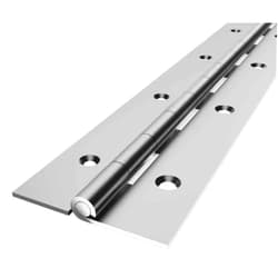 Home750 H750 Piano Hinge with Screw Holes, 1 1/2” Inch Wide, Heavy Duty Steel Available in Nickel-Plated, Brass-Plated & Black Finish. (Nickel-Plated, 24