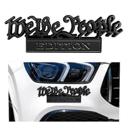 Ziciner Classic We The People Edition Emblems, 3D Full Metal Car Badges Decal Sticker, Personalized Decoration Labels to Highlight Yourself for Fender Tailgate, Car Accessories (Black)