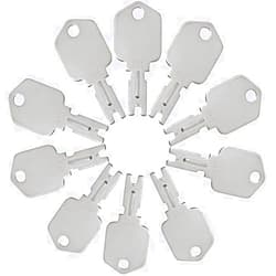 Gmobi 10 Pack 166 Forklift Key Hyster Heavy Equipment Keys for Clark Yale Hyster Komatsu Crown 186304 51335040 A214062 1430 Hyster Forklift