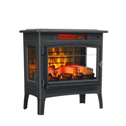 duraflame Freestanding Electric Fireplace Stove Heater with 3D Flame Effect for 1,000 Sq. Ft. Room, Black