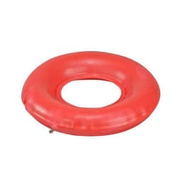 DMI Inflatable Ring Donut Seat Cushion Pillow for Hemorrhoid, Pregnancy, and Tailbone Pain, Red, 16 in