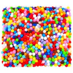 Shappy 2000 Pieces 6 mm Assorted Pom Poms for Crafts, Small Christmas Pompoms Arts and Crafts Fuzzy Poms Ball, Christmas Holiday Costume Pom Hobby Supplies and DIY Creative Crafts Decorations (Multicolored)