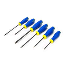 Estwing 6-Piece Magnetic Phillips and Flathead Screwdriver Set, Rust and Corrosion-Resistant, Comfortable Grip