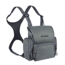 UIIHUNT Binocular Harness Chest Pack - Lightweight Bino Harness with Rangefinder Pouch - Durable Binocular Chest Packs for Hunting & More - Bino Harness Holds rangefinders, Phones, ect (Grey)