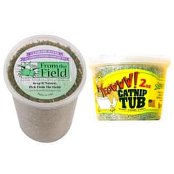 From The Field Ultimate Blend Silver Vine/Catnip Mix Tub 3.5 oz and Yeowww Catnip Tub, 2-Ounce