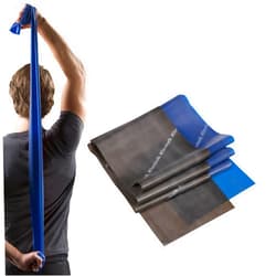 THERABAND Resistance Band Set, Professional Elastic Bands for Upper & Lower Body & Core Exercise, Physical Therapy, Lower Pilates, At-Home Workouts, and Rehab, 5 Foot, Blue & Black, Advanced