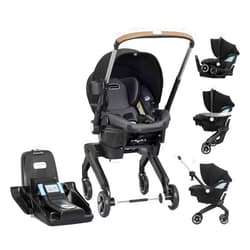 Evenflo Shyft DualRide Infant Car Seat Stroller Combo with Carryall Storage (Boone Gray)