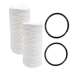 IPW Industries Inc. Compatible for Pelican Water Replacement 10 in. x 4.5 in. Sediment Filter & O-Ring - Pack of 2 Sets