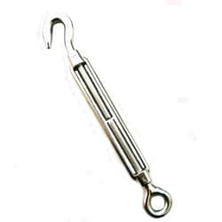 Jingyi Stainless Steel 316 Eye and Hook Turnbuckle, 1000lbs Working Load Limit, 3/8