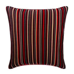 The HomeCentric Pillow Case Zipper, Decorative Pillow Cover, 14x14 inch (35x35 cm) Red Jacquard Fabric Pillowcase, Square Stripe Pattern Throw Pillows Cover, Modern Easter - Striped Right