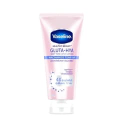 Vaseline Healthy Bright Gluta Hya Body UV Lotion Niacinamide Tone Up 170 Ml. 4X Skin Looks Immediately Clear And Moisturized