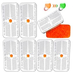 Nuanchu 6 Pack 40 Gram Silica Gel Canister Dehumidifier Desiccant Orange to Green Reusable Indicating Desiccant Moisture Absorber for Car Closet Cabinet Bag Storage Box(6 Boxes)