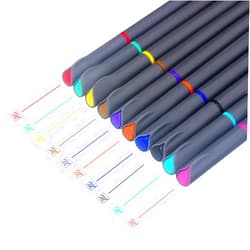 MyLifeUNIT Fineliner Color Pen Set, 0.4mm Colored Fine Liner Sketch Drawing Pen, Pack of 10 Assorted Colors