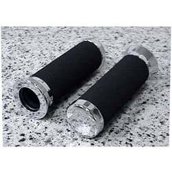 I5motorcycle i5 Chrome Foam Hand Grips for Harley Davidson Sportster Softail Dyna Road King Electra Tour Street Hydra Super Wide Glide V-Rod VRSC FXD FLD FLS FXS FX FL XL 883 1200