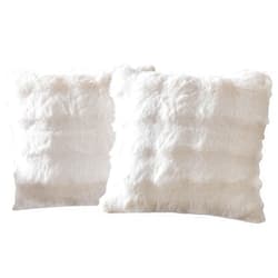 Bazinanka Throw Pillows with Inserts Included 18x18,Set of 2 White Square Decorative Pillow for Bed and Couch,Sofa Pillows with Velvet Covers and polyesters Insert for Living Room (White Grid)