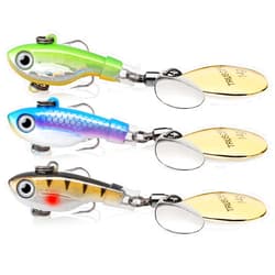 TRUSCEND Swim or Jig Fishing Spinner Baits for Freshwater and Saltwater, Rooster Tail Fishing Lures for Trout Bass Walleye Crappie Salmon Pike, Blade Bait with Copper Blade