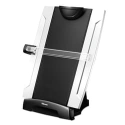 Bankers Box Fellowes 8033201 Office Suites Desktop Copyholder, Plastic, 150 Sheet Capacity, Black/Silver