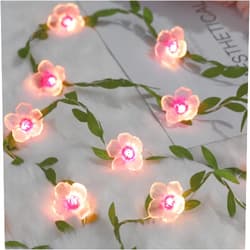Nakolulu Cherry Blossom Vine Lights 13ft 40 LED Flower String Lights USB Plugin & Battery Operated Fairy Lights with Timer 8 Modes Remote Decorative Light for Bedroom Wedding Party (Cherry Bloosm 4 Pack)