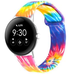 Idealiveny Sport Band Compatible with Google Pixel Watch Band Soft Silicone for Google Pixel Watch Women Replacement for Google Pixel Watch Double Side Pattern Flexible Wristband