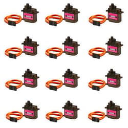 DORHEA 12PCS MG90S Servo Micro 360° 9G Servo Motor Geared Micro Servo Motor 9G Smart Robot Compatible with Raspberry Pi Project Car Helicopter Airplane Boat (360 Rotating)