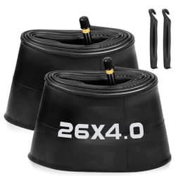 Hydencamm 2/4 Pack 20x4 26x4.0 Fat Bike Tube with AV 32mm Valve, Premium Butyl Rubber Fat Tire Bike Tubes with 2 Tire Levers, 20, 26x3.5-4 Bike Tube for Road/MTB/E Bike by Hydencamm