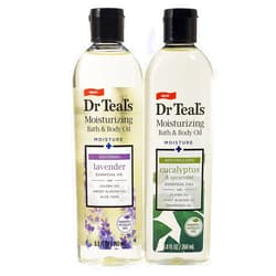 Dr Teal's Dr. Teals Bath & Body Oil Variety Gift Set (2 Pack, 8.8oz Ea.) - Soothing Lavender & Rejuvenating Eucalyptus & Spearmint - Essential Oils Hydrate Skin & Alleviates Daily Stress