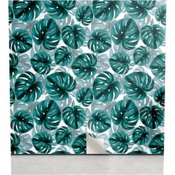 Ambesonne Summer Botanic Peel & Stick Wallpaper for Home, Exotic Tropical Jungle Botanical Monstera Leaves Illustration, Self-Adhesive Living Room Kitchen Accent, 13