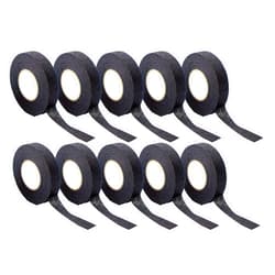 SANKEMU 10 Rolls Wire Harness Tape, 3/4 inch x 49 Feet Adhesive Fabric Tape,High Temp Wiring Loom Self-Adhesive Felt Cloth Electrical Tape for Automotive Engine