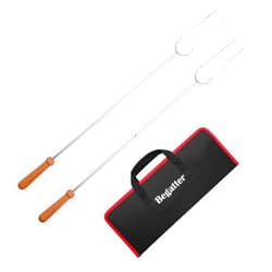 Begatter Heavy Duty Hot Dog Roasting Sticks for Campfire, Extendable Marshmallow Sticks for Fire Pit, 32