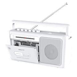 WIITHINK Cassette Tape Player and Tape Cassette Recorder with Bluetooth Boombox, AM/FM Radio, USB, Earphone Jack, Built-in Microphone, DC/AC Powered, Portable Cassette Player Recorder(White)