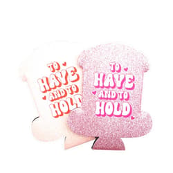NPW Drinking Buddies 'To Have and To Hold' Slim Can Cooler 2PC Set - Neoprene Insulated Sleeve Bachelorette Party, Engagement & Wedding Decor - Durable Drink Holder for 12oz Slim Cans, Party Favor