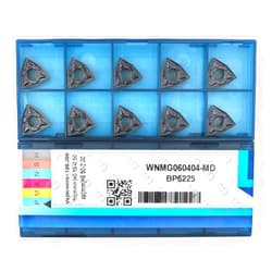 CDBP CNC Carbide Inserts WNMG331 WNMG060404-MD for Metal Cutting Steel, WNMG Turning Tools for Metal Machine, 10 PCS