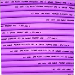 Sky High Car Audio OFC 14 Gauge Primary Wire 100ft (Purple)