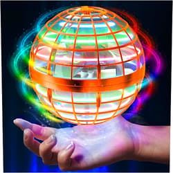 AMERFIST 2024 Flying Orb Ball Toy,Cosmic Globe Boomerang Hover Ball Galactic Fidget Spinner, Hand Drone Orbit, Cool Toys Gift for 6 7 8 9 10+ Year Old Boys Girls Teens Outdoor Toys(Orange)