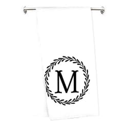 Z-synka Monogrammed Hand Towels Name Initial Letter M Kitchen Towels,Personalized Gifts for Women,Initial Monogram Dish Towel Tea Towel 17x23 Inch,Kitchen Bathroom Decorative Initial Gifts for Wife Mom