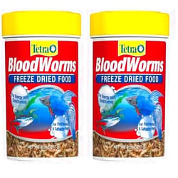 Tetra BloodWorms 0.25 Oz, Freeze-Dried Food for Freshwater and Saltwater Fish, Seafood(Pack of 2)