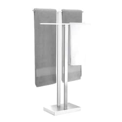 KES Freestanding Towel Rack for Bathroom, Floor Towel Racks for Bathroom with Weighted Base 2-Tier, Double Bath Towel Holder 18/8 Stainless Steel Brushed Finish, BTH231-2