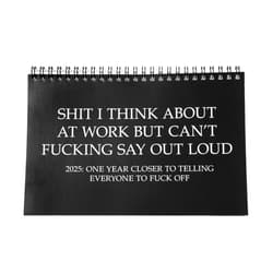 Gelid 2025 Work Desk Calendar - Demotivational Affirmations Calendar White Elephant Gag Gift Idea - Funny Novelty Monthly Rude Office Calendar - Funny Sarcasm Quotes for Colleagues Friends Boss Coworkers (2025)