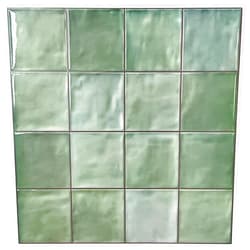 Fancytiles 5 Sheets Peel and Stick Backsplash, Self Adhesive Wall Tiles Peel and Stick, Peel and Stick Tiles Backsplash for Kitchen, Bathroom, Fireplace, RV (Spring Moss)