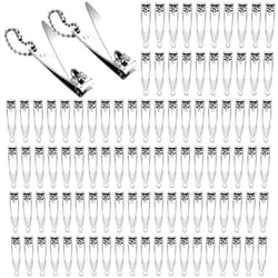RAIBEATTY Nail Clippers Bulk,120 Pcs Stainless Steel Toenail Clippers Bulk,Portable Fingernail Clippers,Small Nail Clippers with Keychain,Sturdy Nail Clipper Set for Men and Women